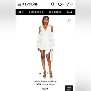 Nonchalant Dasia shirt dress in white size small